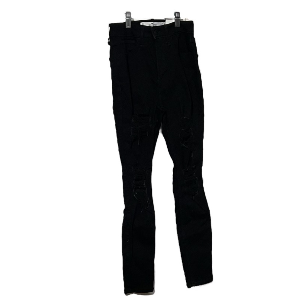 Hollister Curvy High Rise Super Skinny Jeans Black Size 0S / W24 L26 NWT